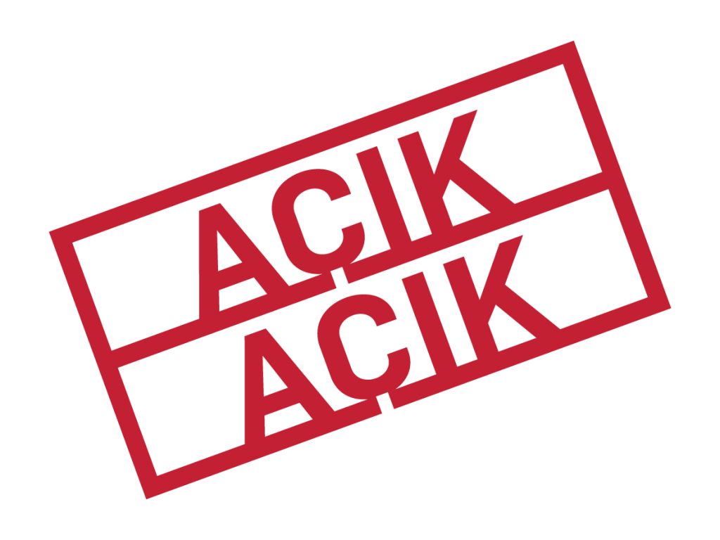 Ali Yavuzçehre Vakfı Açık Açık Derneği Üyesidir Kırmızı çerçeveli 'AÇIK AÇIK ' yazısı